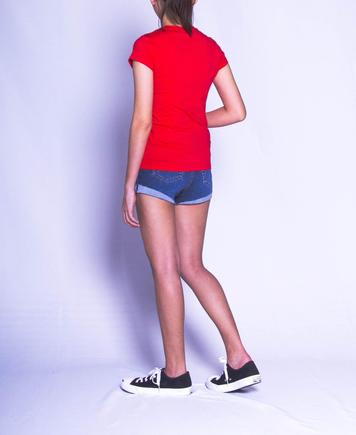 Women Short Sleeve Graphic Tee - Red - H9W385