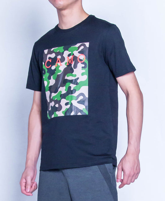 Men Graphic Tee - Black - H9M346