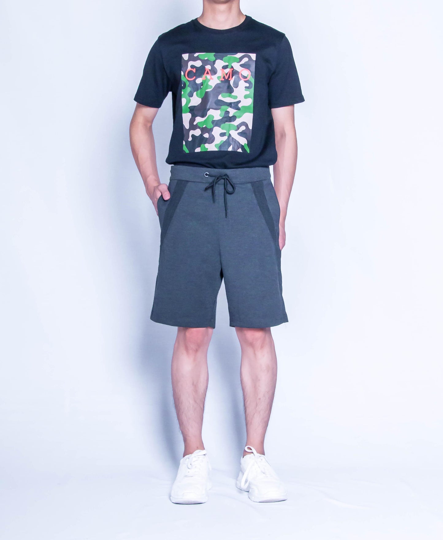 Men Knit Short Jogger - Dark Grey - H9M242