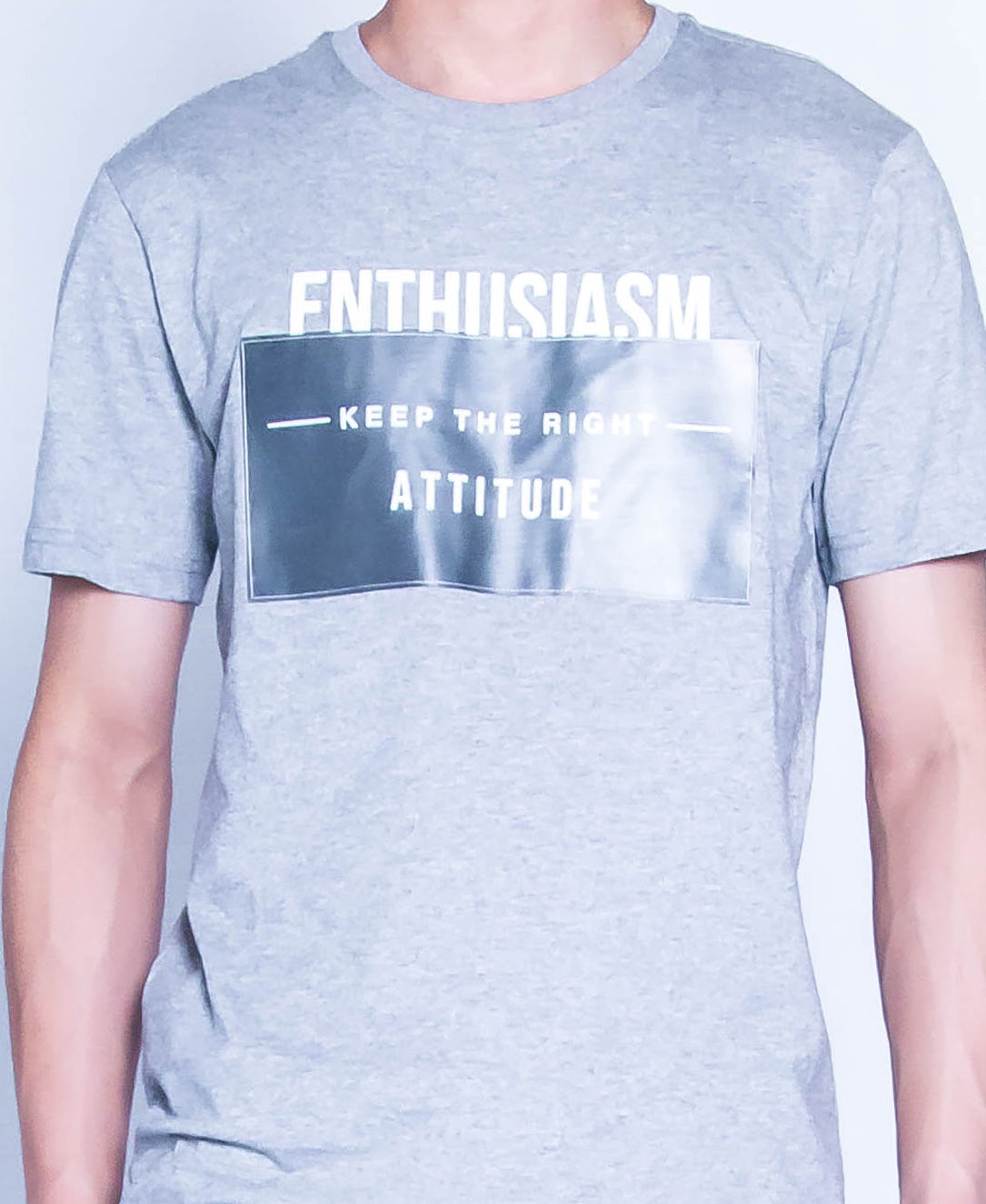 Men Graphic Tee - Grey - H9M369