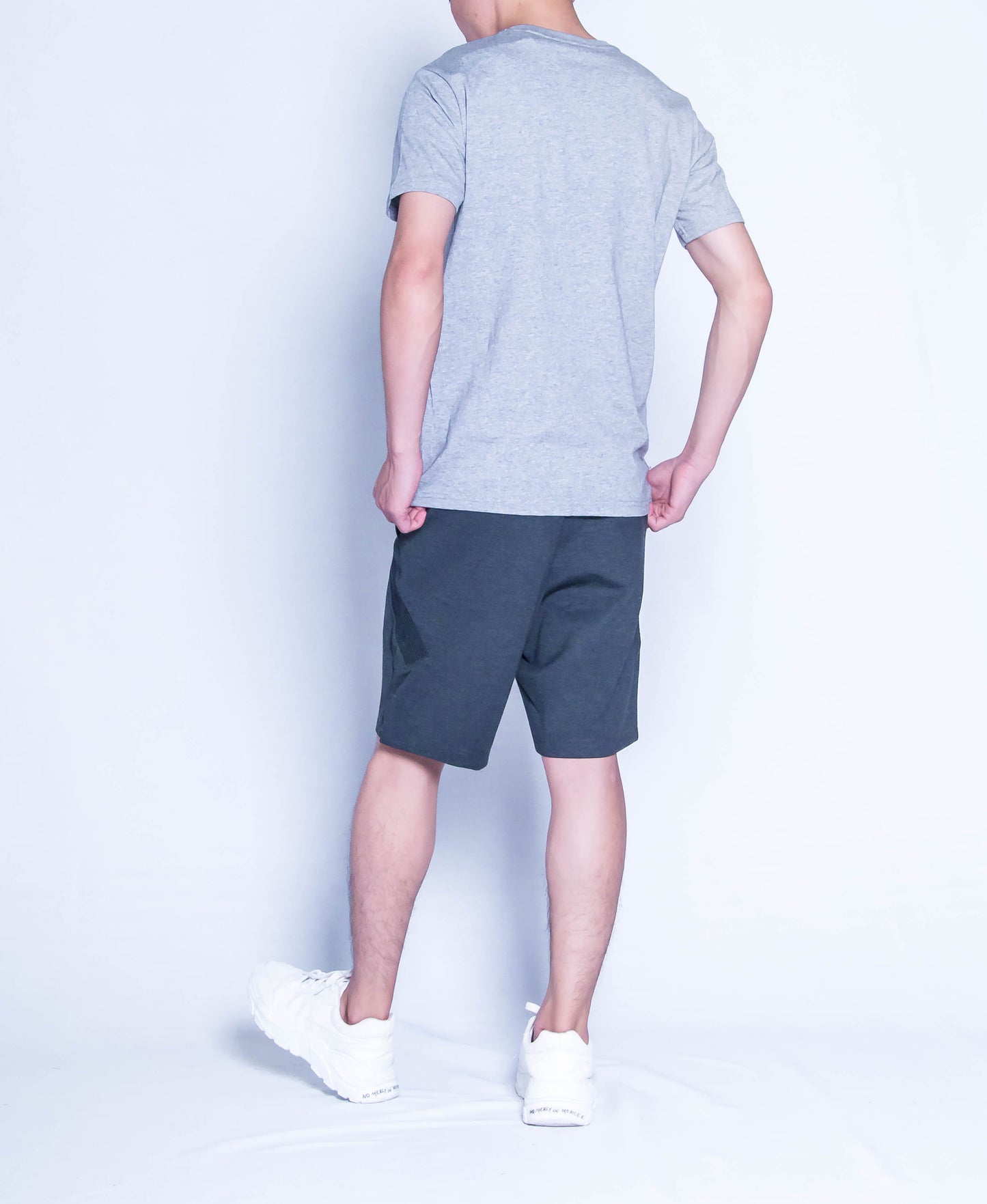 Men Graphic Tee - Grey - H9M369