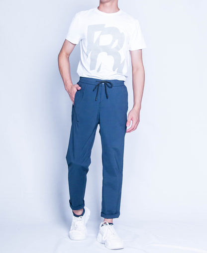 Men Long Slim Fit Pants - Blue - H9M209