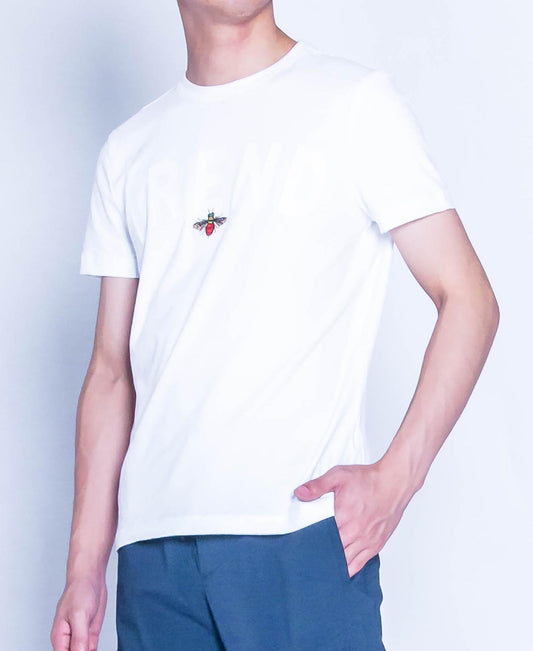 Men Graphic Tee - White - H9M298