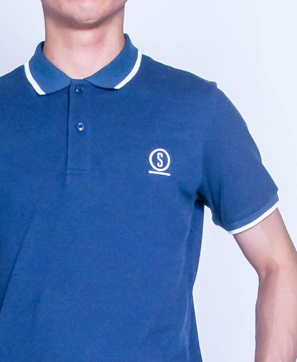 Men Fashion Polo Tee - Navy - H9M294