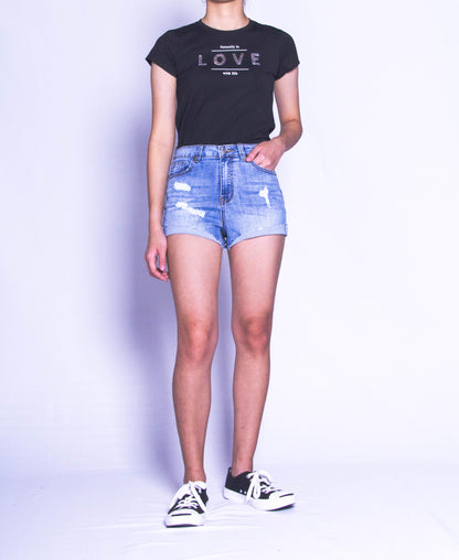 Women Short Jeans - Blue - H9W322