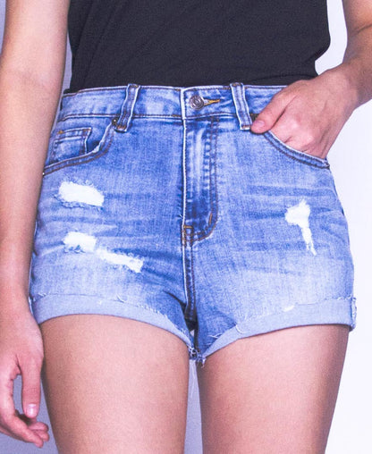 Women Short Jeans - Blue - H9W322