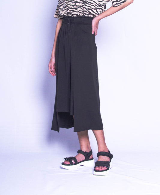 Women Long Skirt - Black - H9W335