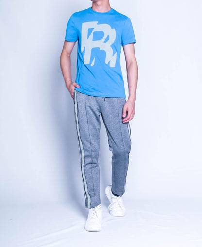 Men Graphic Tee - Blue - H9M301