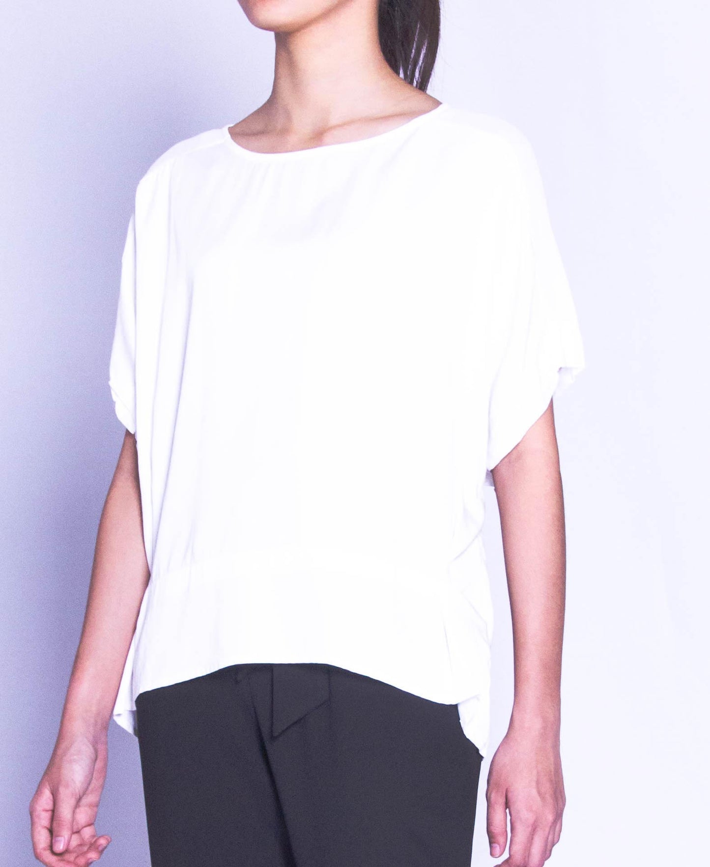 Women Short-Sleeve Fashion Tee - White - H9W297