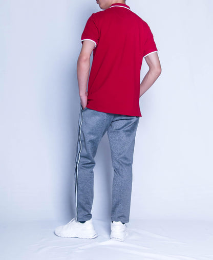 Men Fashion Polo Tee - Red - H9M295