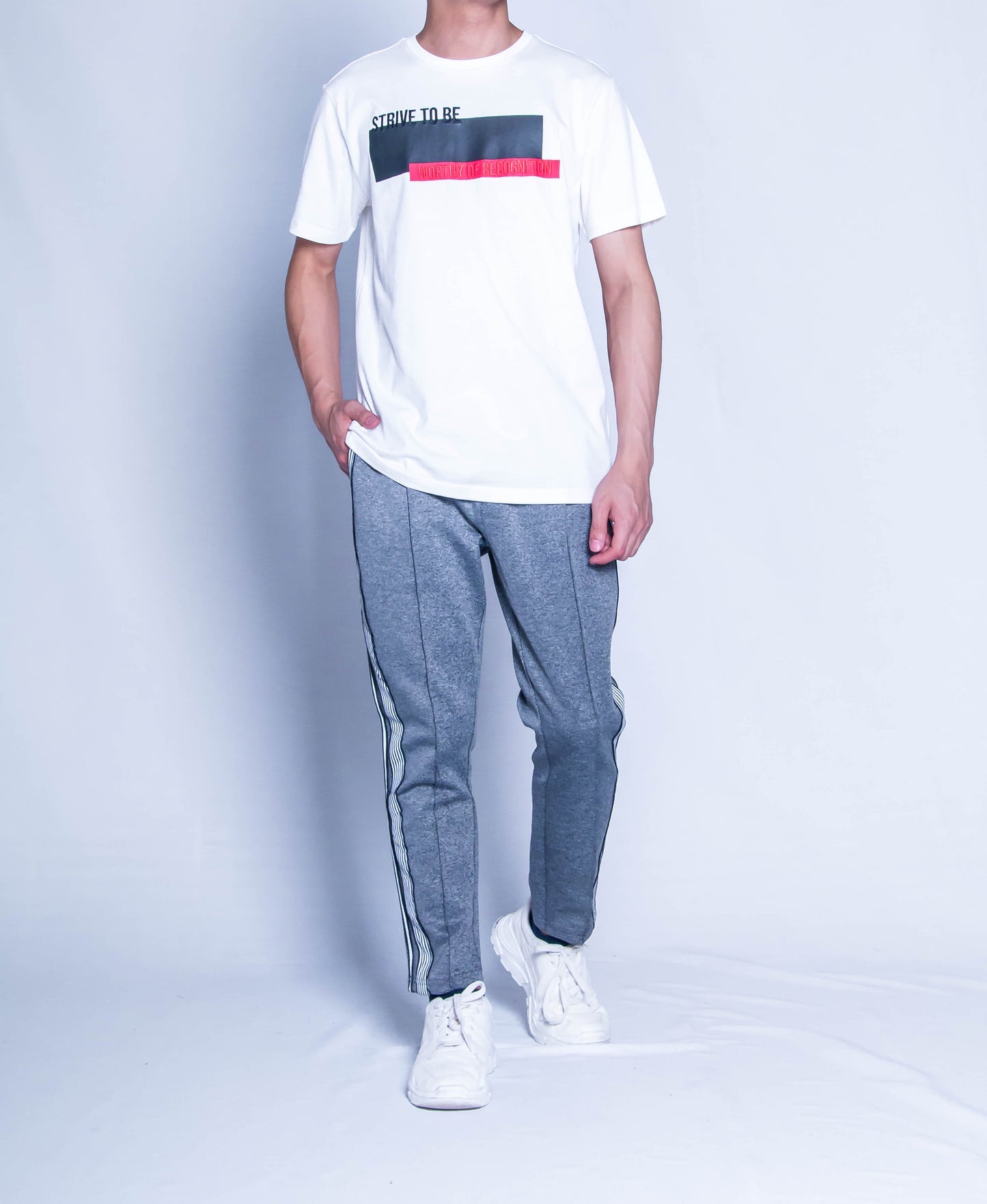 Men Graphic Tee - White - H9M350