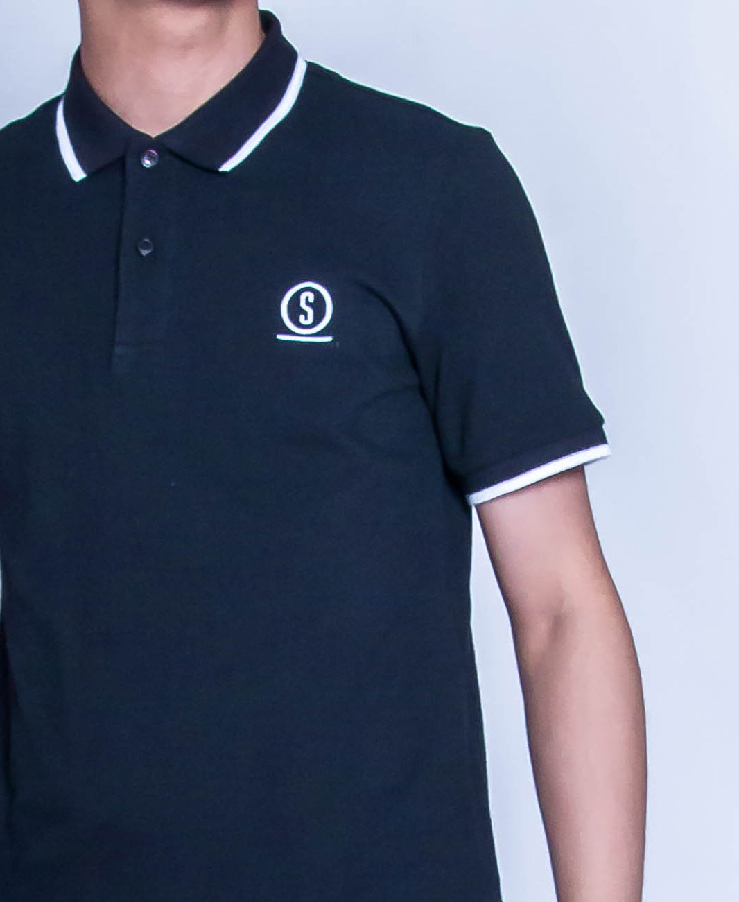 Men Fashion Polo Tee - Black - H9M293