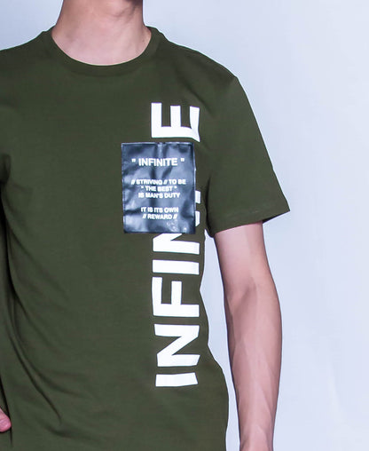 Men Graphic Tee - Dark Green - H9M352