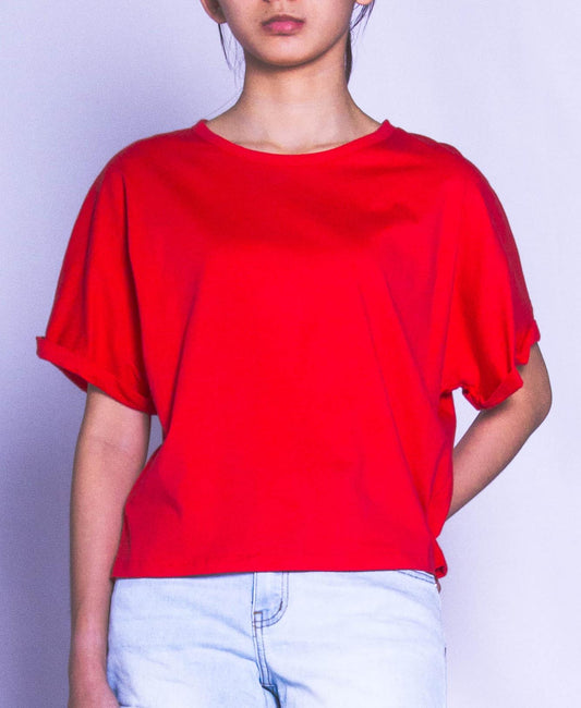 Women Short-Sleeve Tee - Red - H9W296