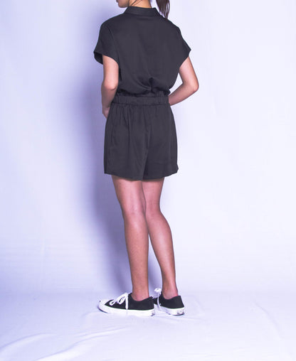 Women Short Jumpsuit - Black - H9W307