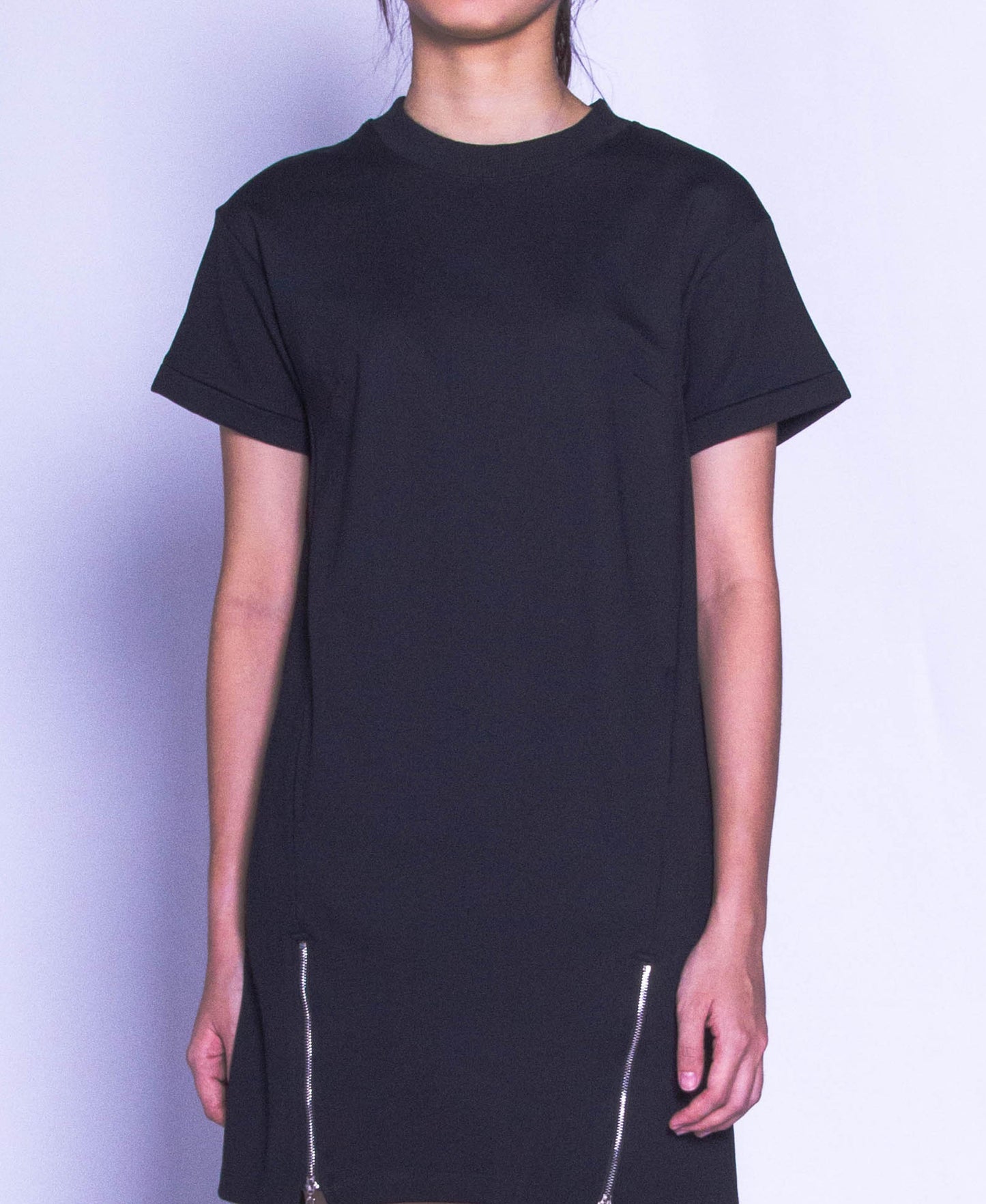 Women Short-Sleeve Dress - Black - H9W259