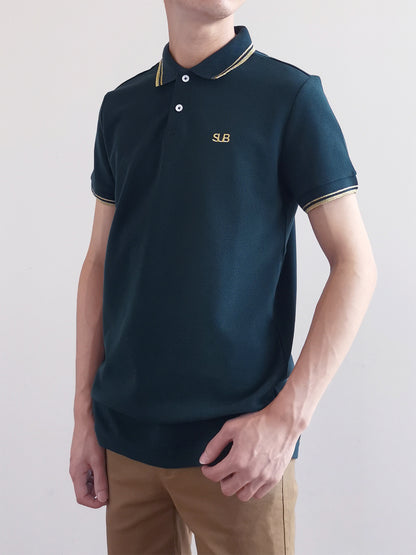 Men Basic Polo Tee - Green - M0M472