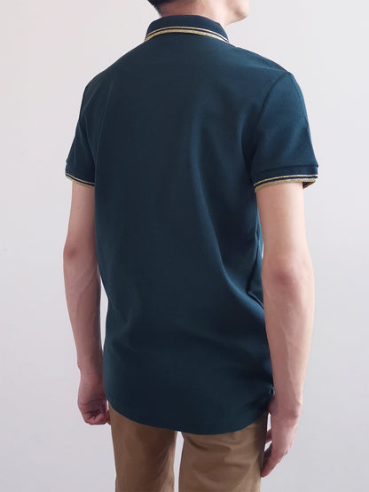 Men Basic Polo Tee - Green - M0M472