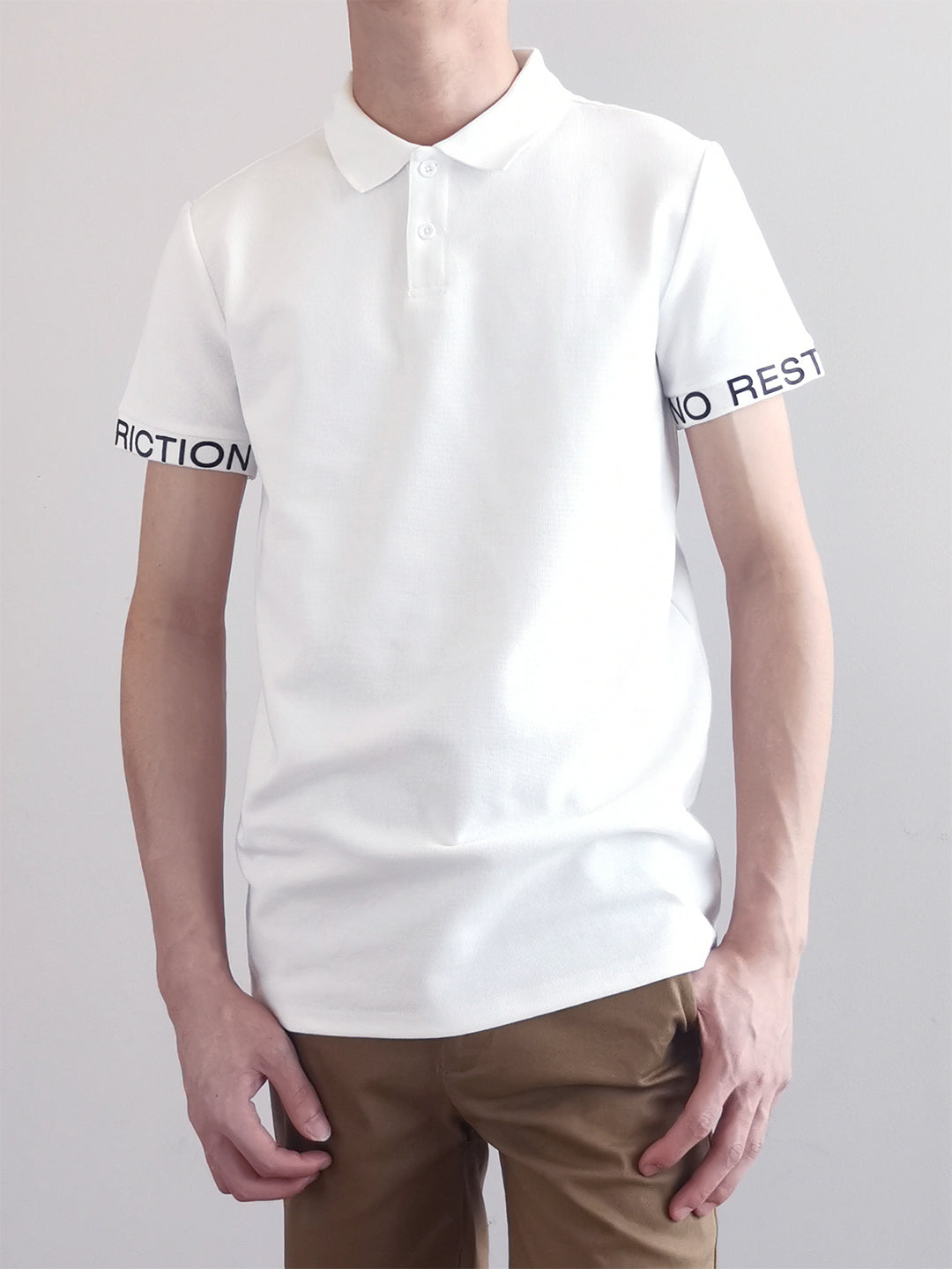 Men Fashion Polo Tee- White - M0M475