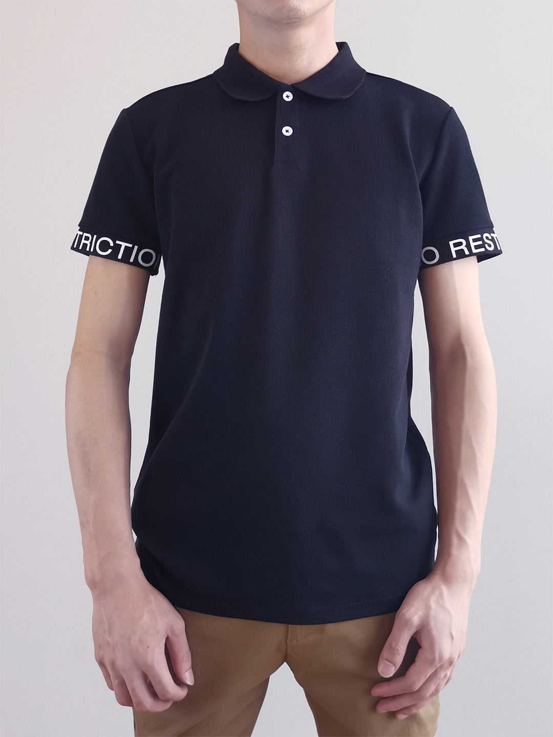 Men Fashion Polo Tee- Black - M0M474