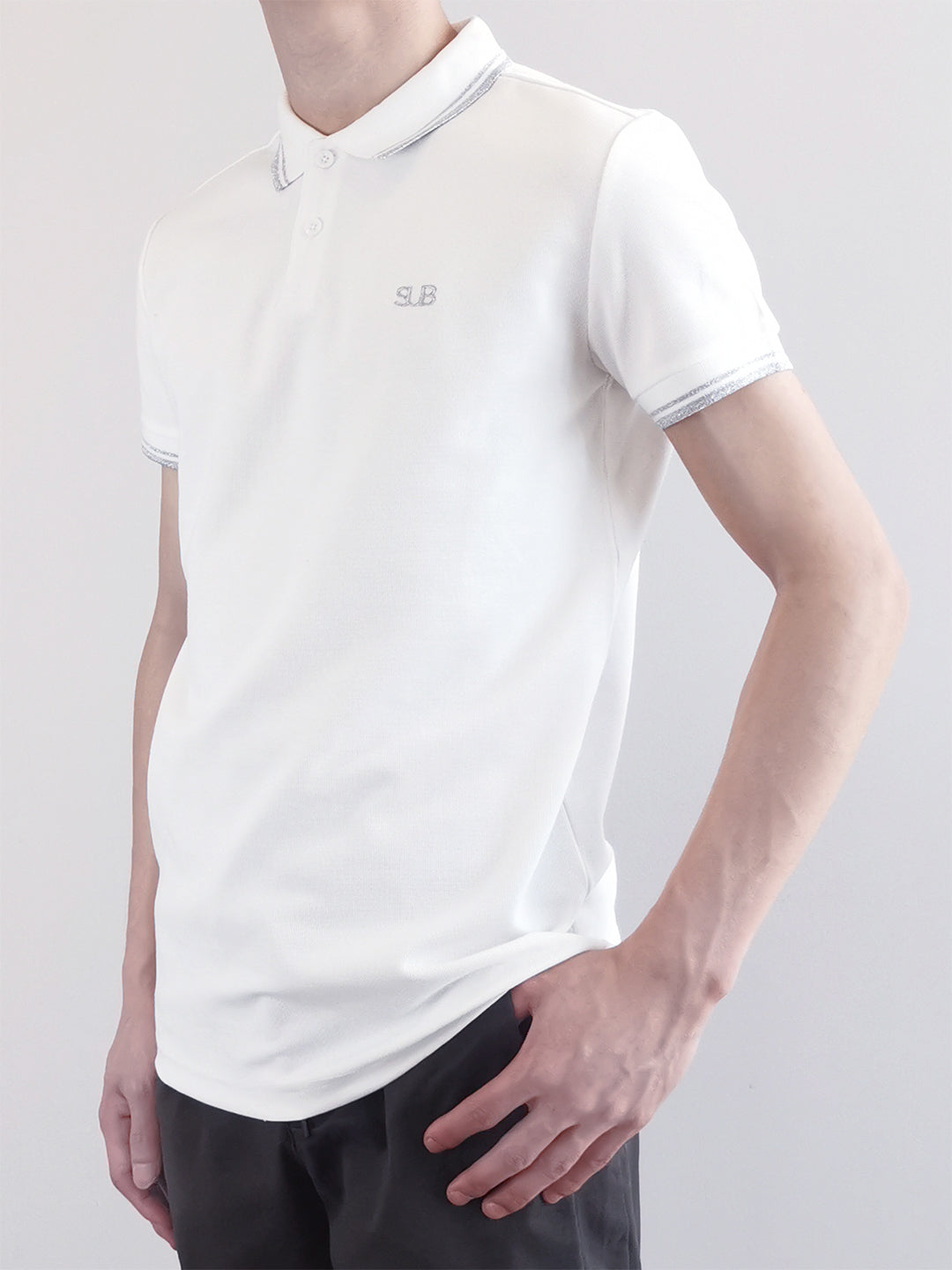 Men Basic Polo Tee - White - M0M470