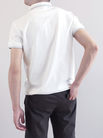 Men Basic Polo Tee - White - M0M470