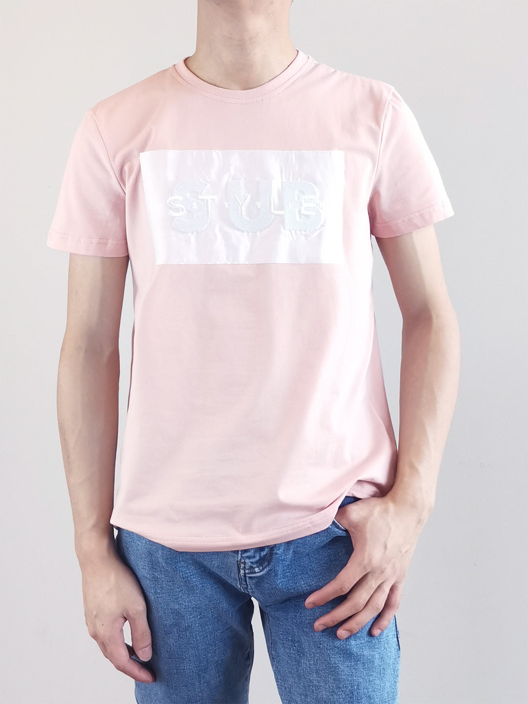 Men Graphic Tee- Pink - M0M459