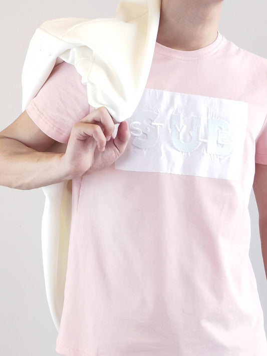 Men Graphic Tee- Pink - M0M459