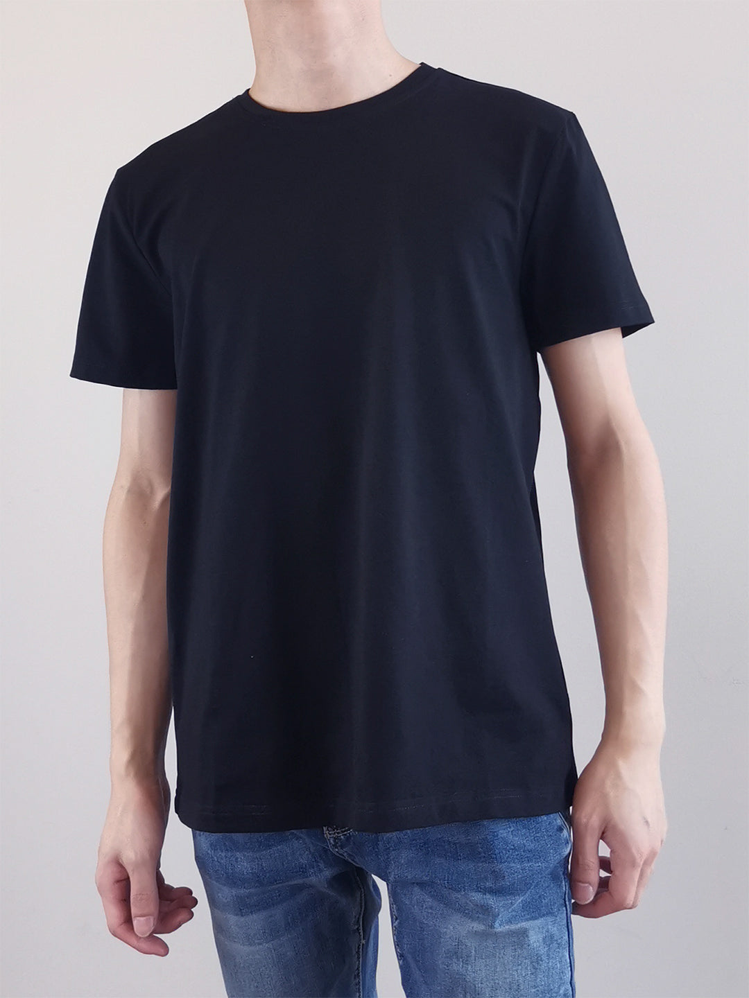 Men Basic Tee- Black - H9M274