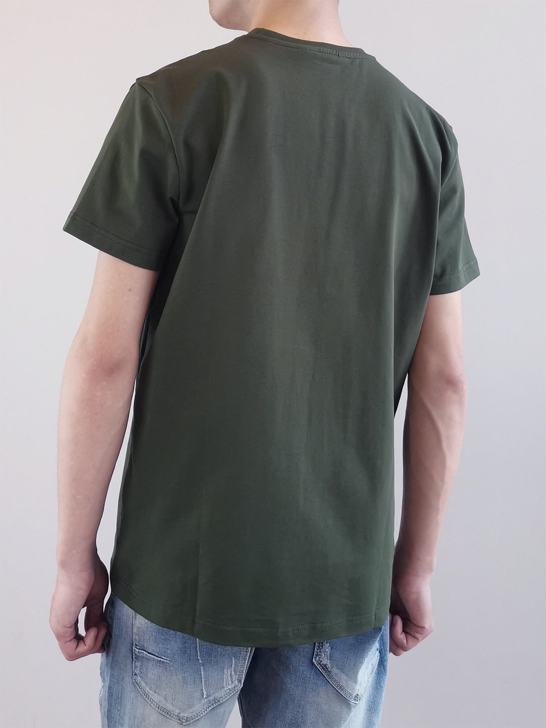 Men Basic Tee- Army Green - M0M498