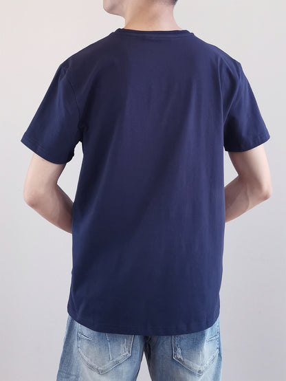 Men Basic Tee- Navy - H9M276