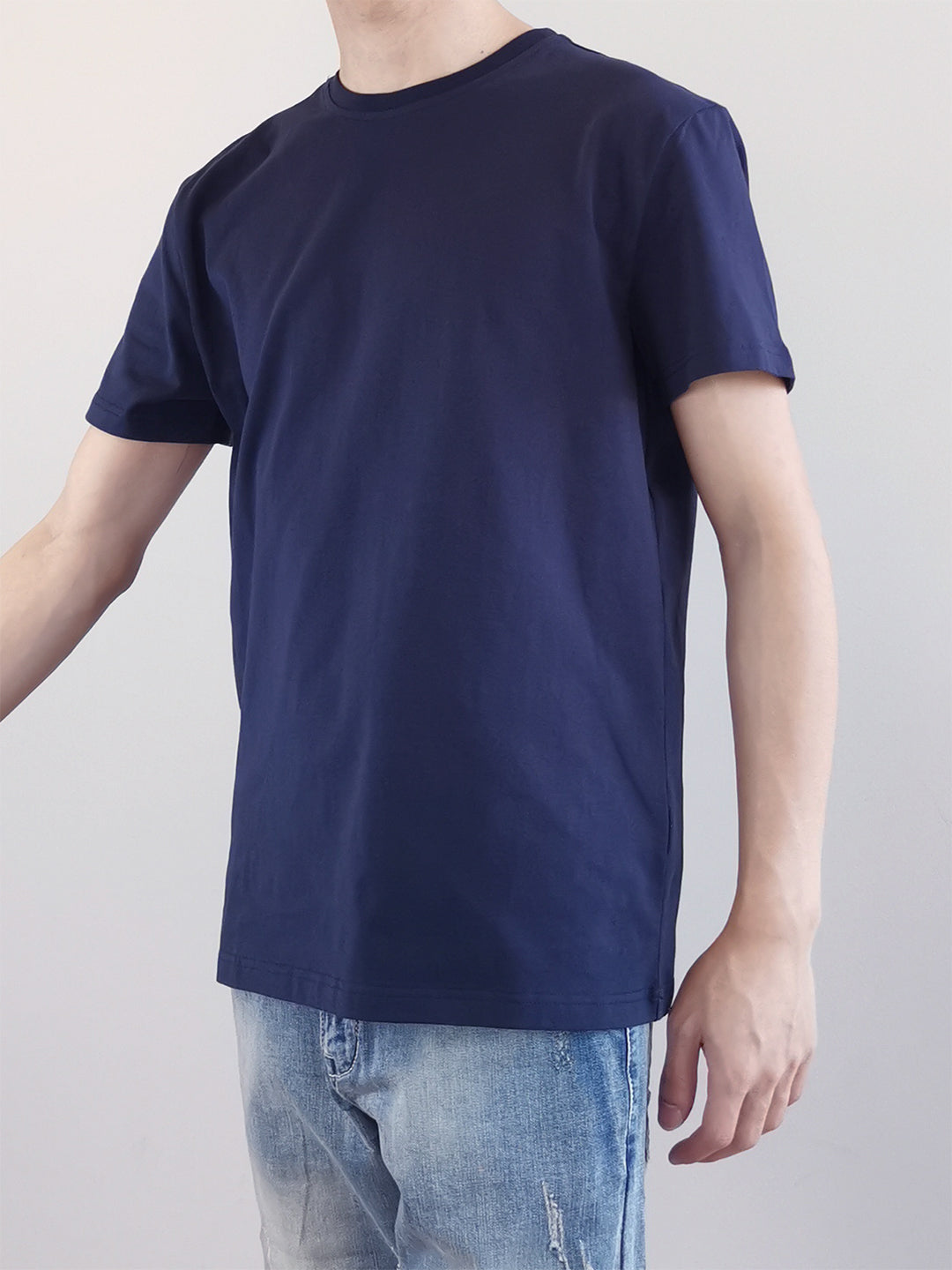 Men Basic Tee- Navy - H9M276