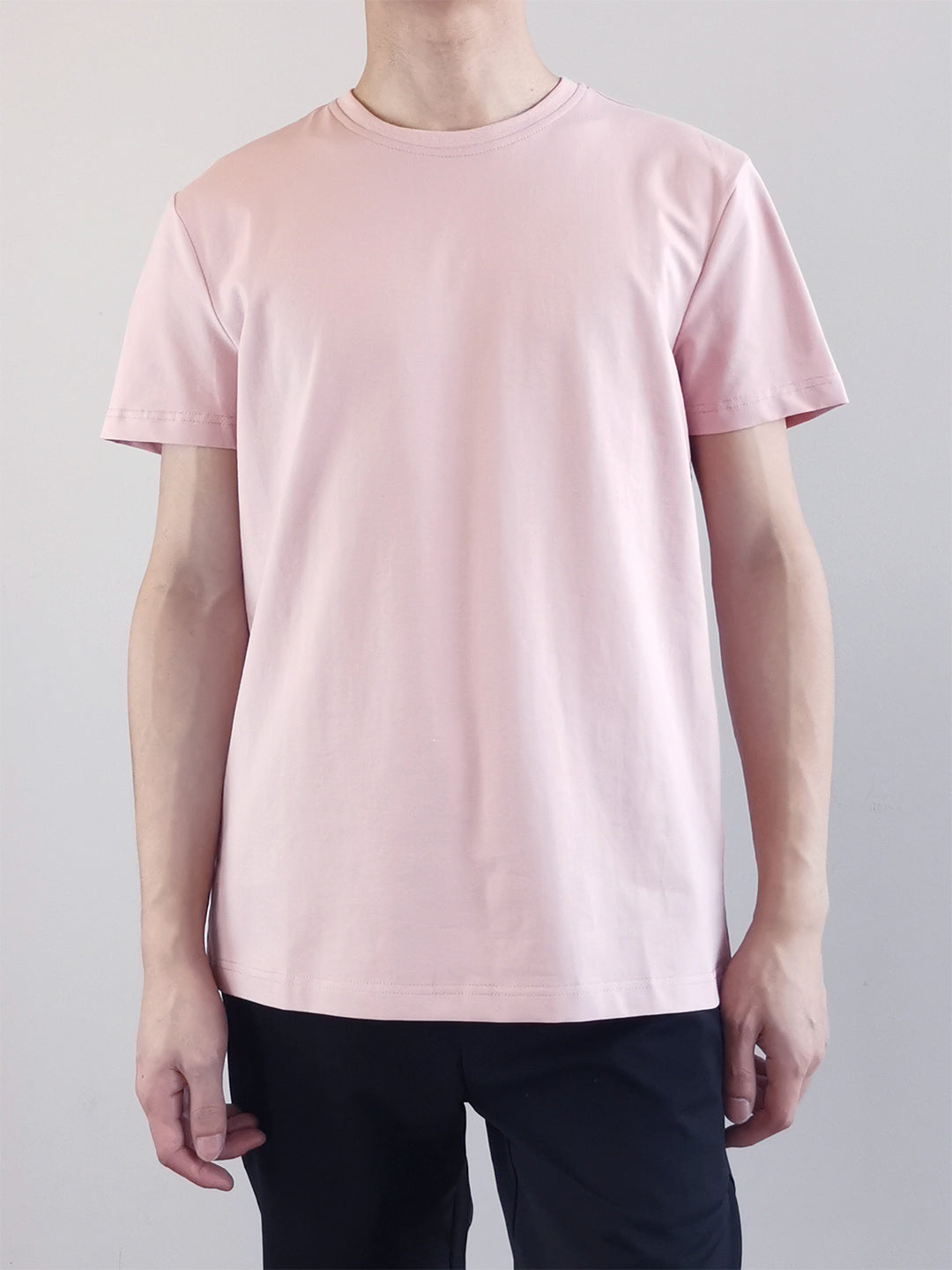 Men Basic Tee- Pink - M0M500