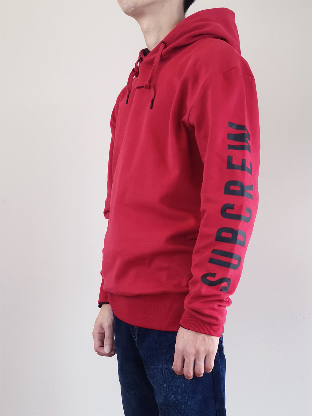 Men Oversized Hoodie - Dark Red - M0M488