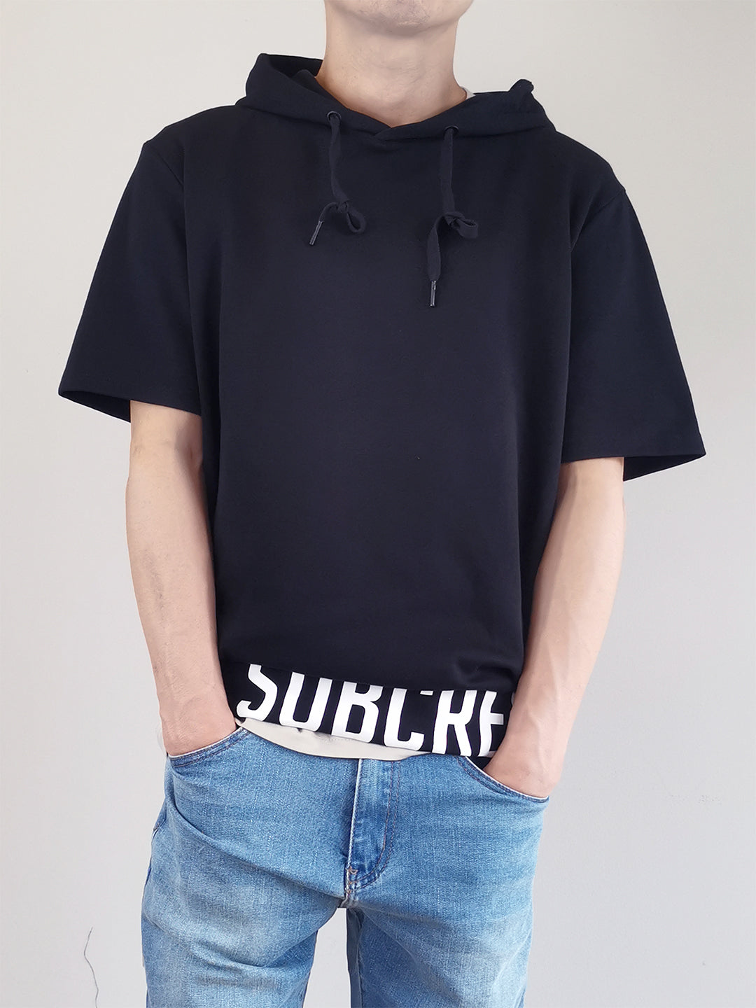 Men Oversized Hoodie - Black - M0M482