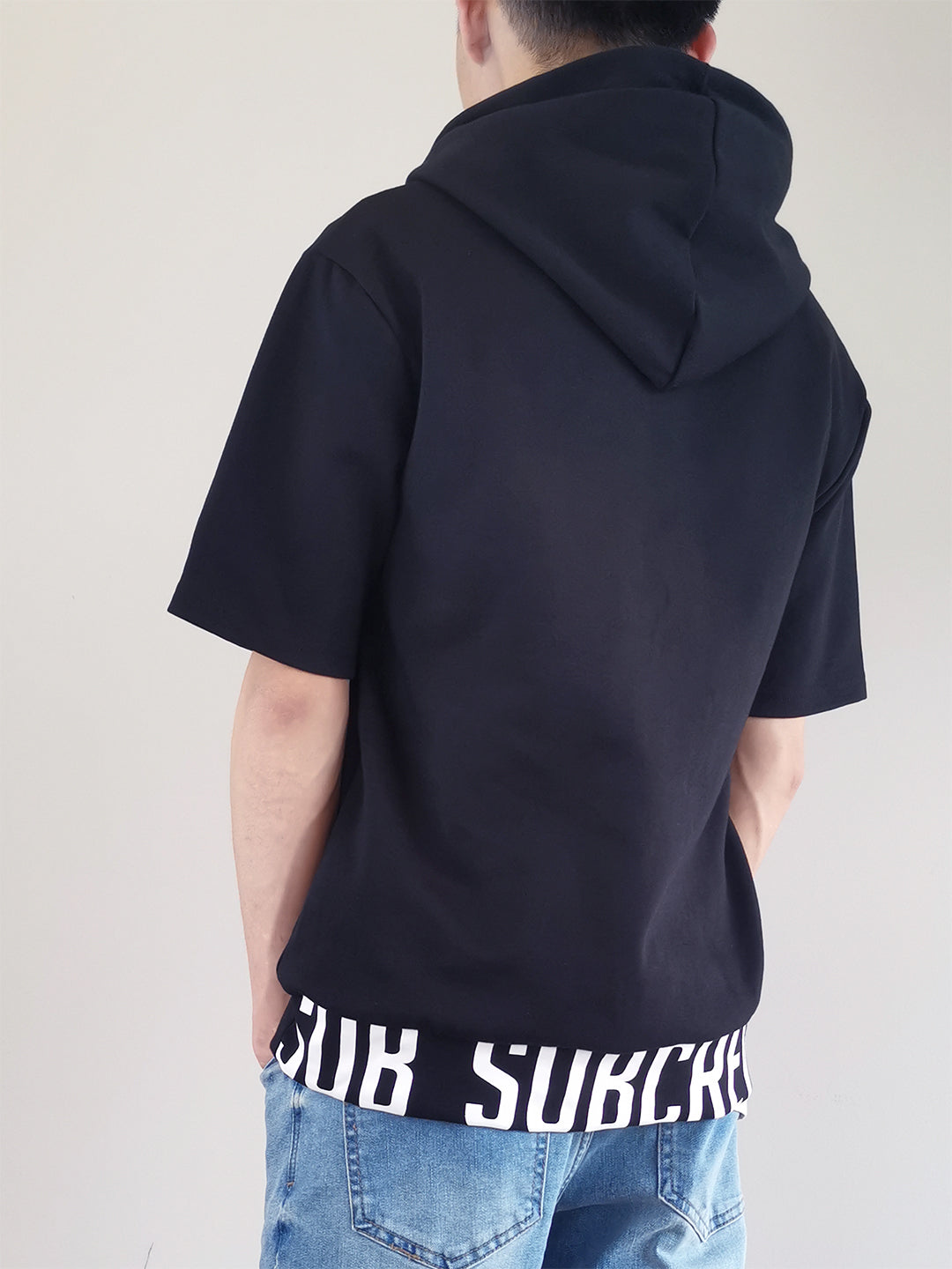 Men Oversized Hoodie - Black - M0M482