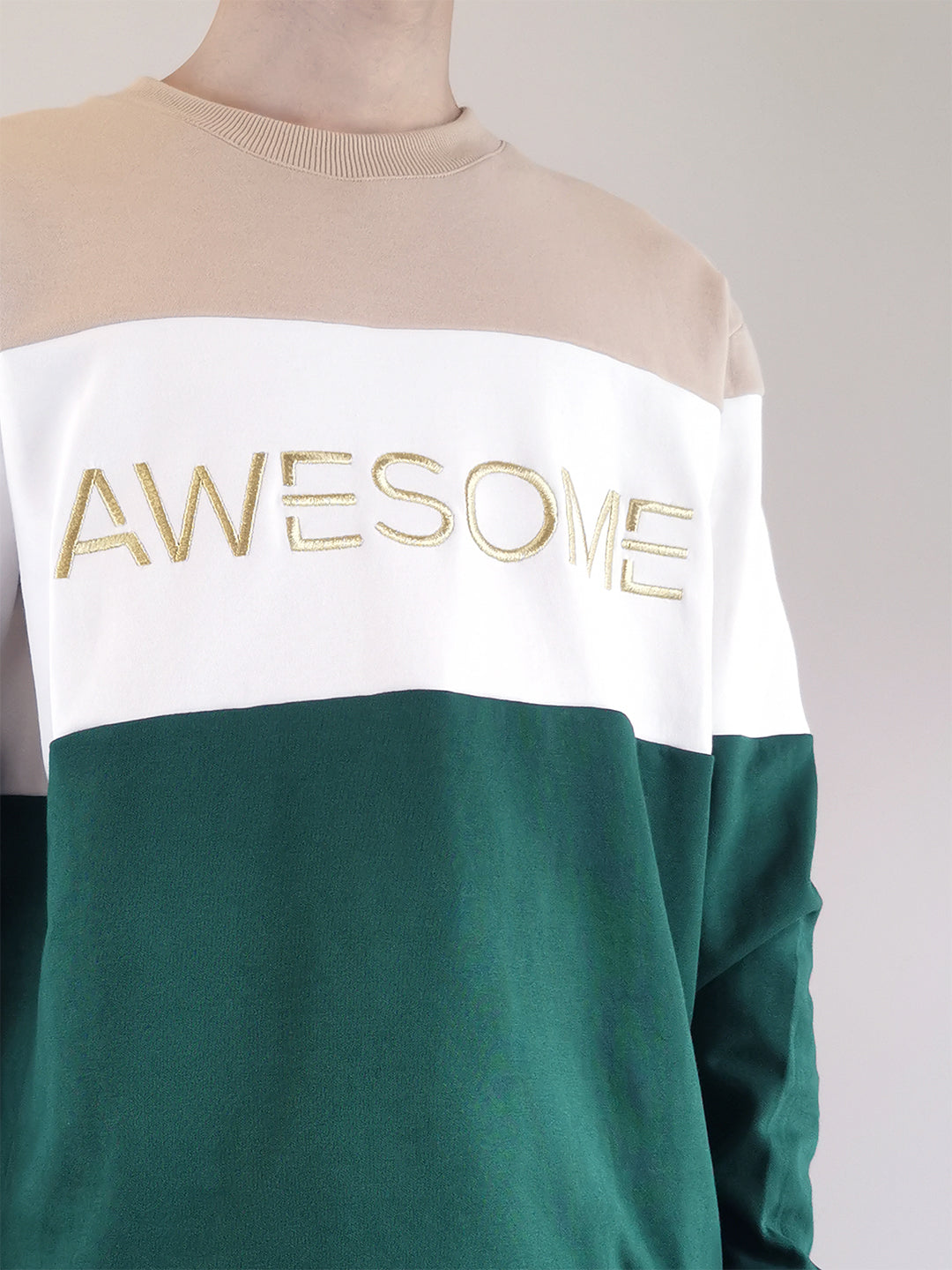 Men Colour Block Sweatshirt - Green - M0M486