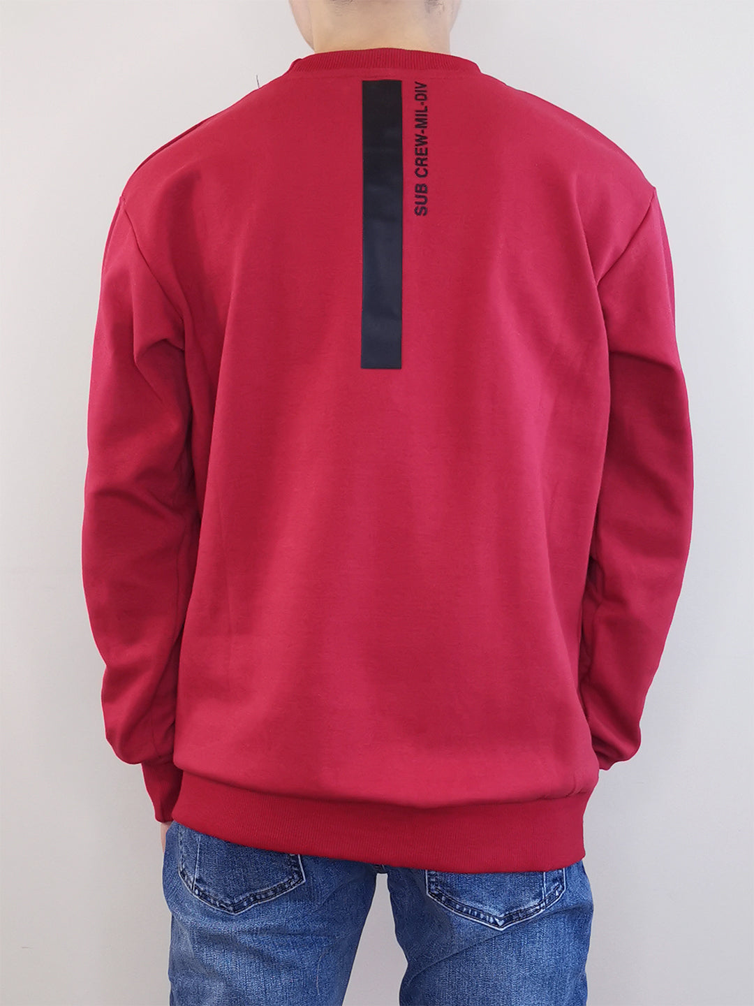 Men Long-Sleeve Sweatshirt - Dark Red - M0M491