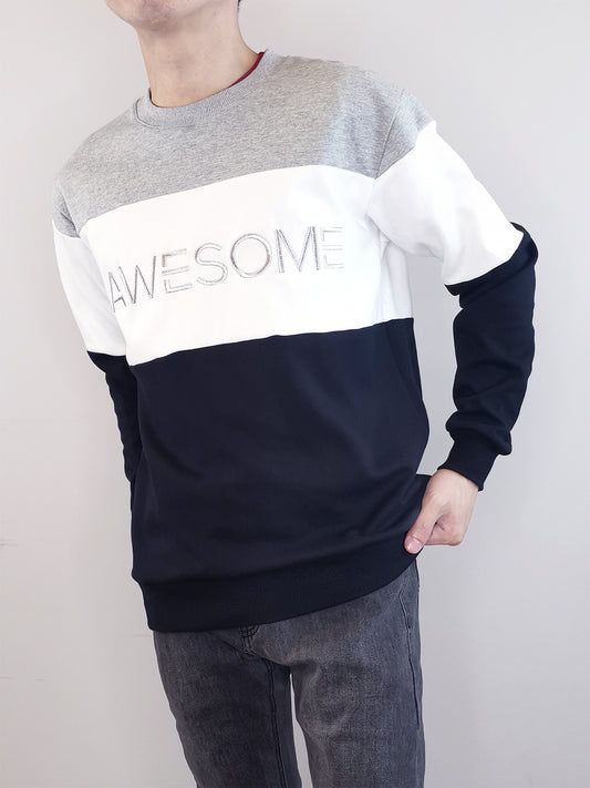 Men Colour Block Sweatshirt- Black - M0M487