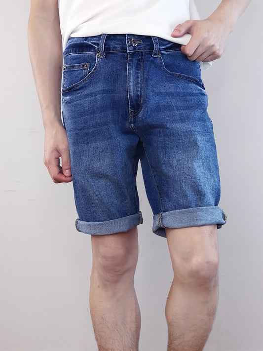 Men Denim Bermuda Shorts - Blue - M0M403