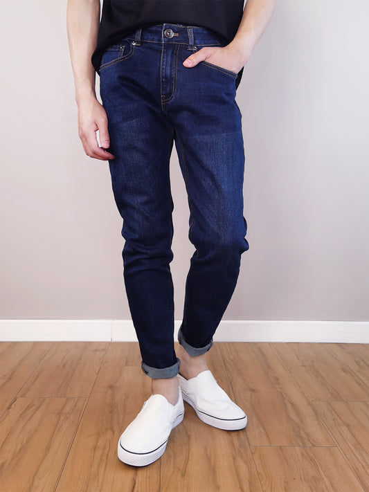 Men Skinny Fit Long Jeans - Dark Blue - M0M399