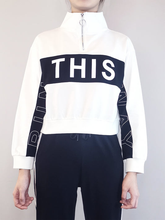 Women Long Sleeve Sweatshirt - White - M0W530