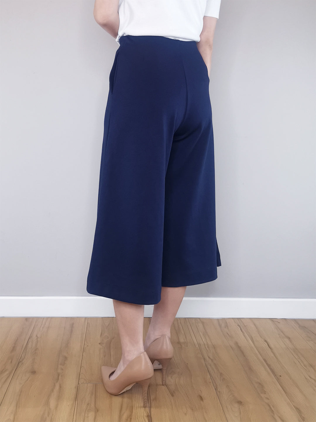 Women Culottes Trousers - Navy - M0W469