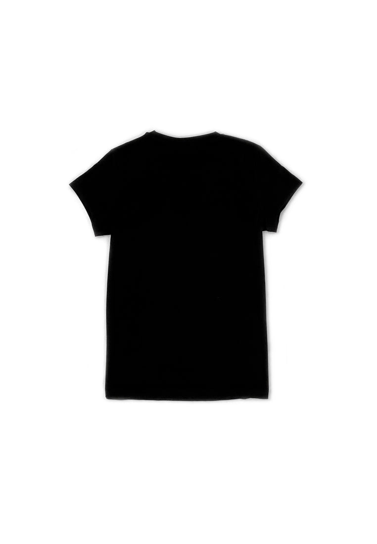 WOMEN SHORT-SLEEVE GRAPHIC TEE - BLACK - M1W051