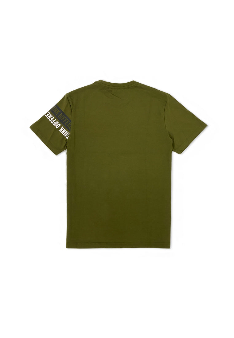 MEN SHORT-SLEEVE GRAPHIC TEE - DARK GREEN - M1M029