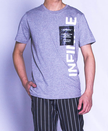 Men Graphic Tee - Grey - H9M351