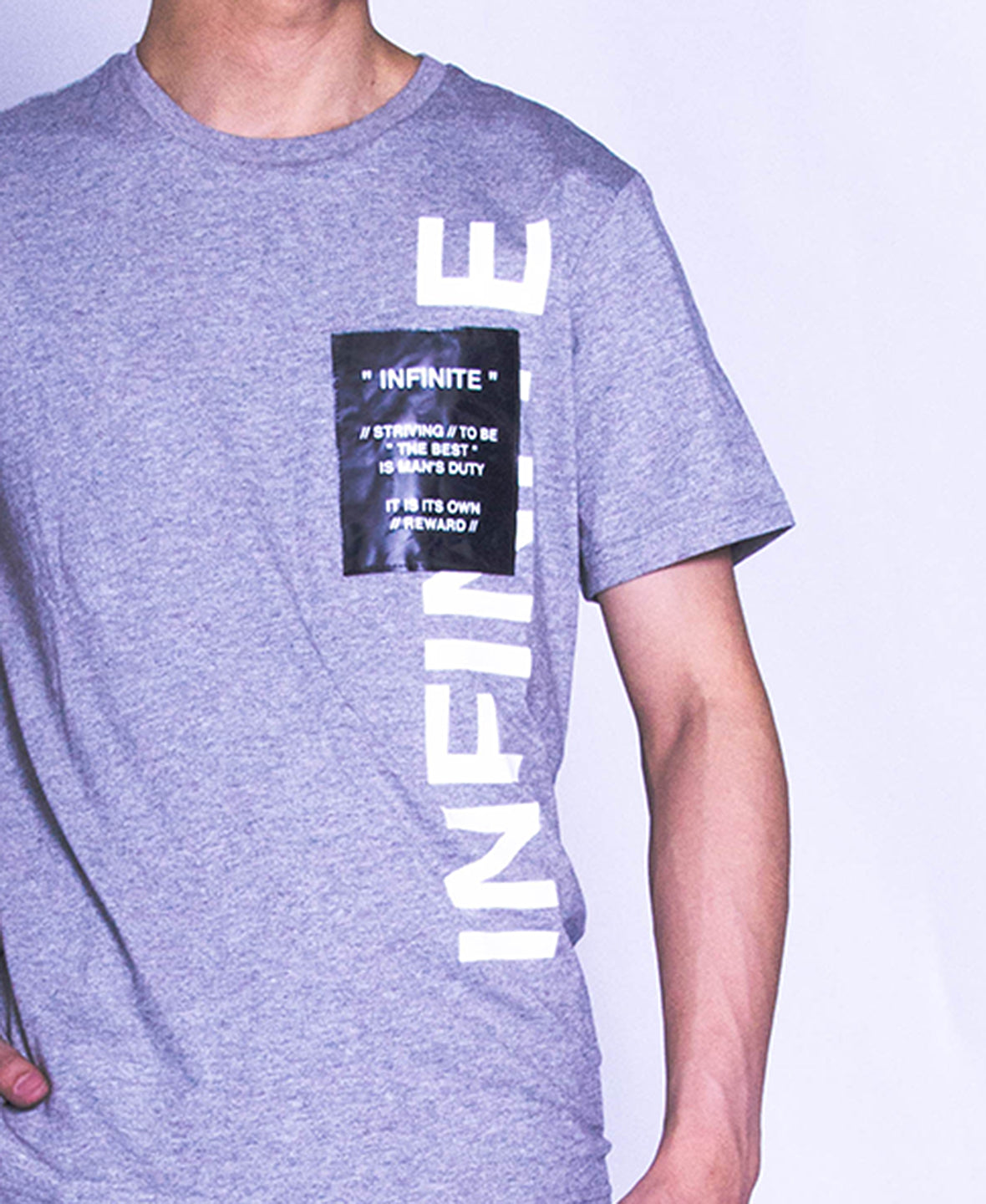 Men Graphic Tee - Grey - H9M351