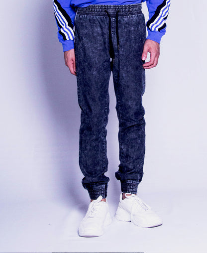 Men Long Pants Jogger - Black - F9M211