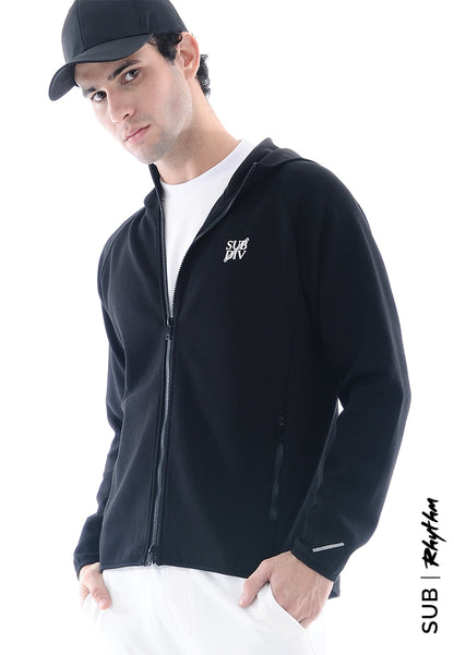 Men Hoodies Jacket - Black - H2M496