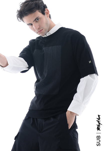 Men Short-Sleeve Sweatshirt - Black - H2M484